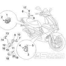 6.06 Regulátor napětí, zapalovací cívka a kabel - Gilera Runner 125 VX 4T 2006-2007 UK (ZAPM46300)