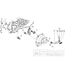 1.20 Elektrický startér motoru, nakopávací páka - Gilera Stalker 50 2T 2005-2006 (ZAPC40100)