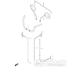 FIG39 Řídítka / Zrcátka / Lanka - Hyosung GV 125M C Aquila