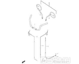 FIG39 Řídítka / Zrcátka / Lanka - Hyosung GV 125M C Aquila