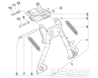 2.25 Hlavní stojan - Gilera Runner 50 PureJet ST 2008 (ZAPC46200)