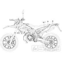 66.26 Polepy, samolepky, znaky - Gilera SMT 50 D50B0 od roku 2013