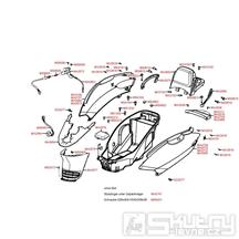 F12 Úložný prostor pro přilbu / Zadní kapotáž - Kymco Grand Dink 125