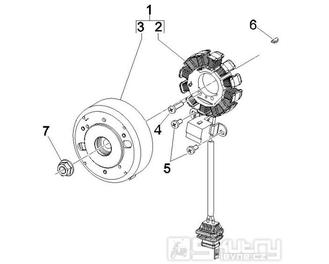 1.21 Magneto dobíjení - Gilera Runner 50 SP 2005-2006 (ZAPC46100)