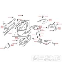 F13 Zadní kapotáž / úložný prostor pro přilbu - Kymco Curio 50 CX50 KCP, Fever 1 50 ZX50 KCA SA10AL