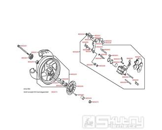 F07 Přední kolo s brzdou - Kymco Heroism 125/150