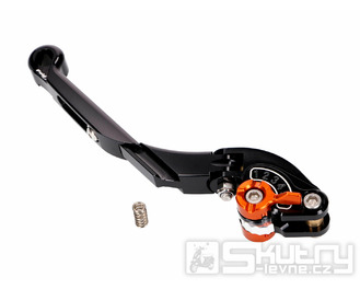 Páčka spojky / brzdová páčka Puig 2.0 zadní stavitelná, sklopná, délkově nastavitelná - černá oranžová