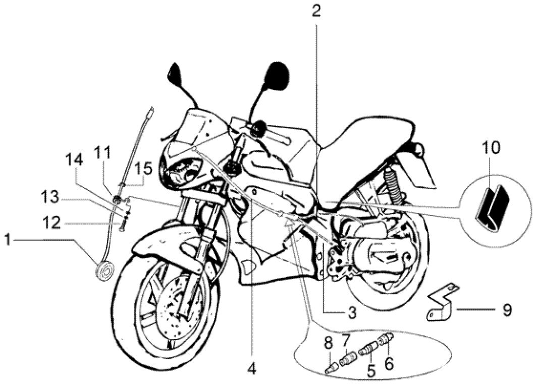 T37 Plynové lanko, náhon tachometru - Gilera DNA 50ccm 2T 2005 (ZAPC270003000001)