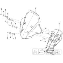 Přední plexi pro Aprilia SR GT COMPACT 125 ie 4T 4V LC 21- E5 (EMEA-EU) [RP8MD5100]