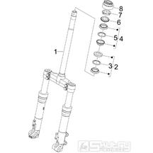 4.02 Přední kyvná vidlice, ložiska řízení - Gilera Runner 125 VX 4T 2007 (ZAPM46300)