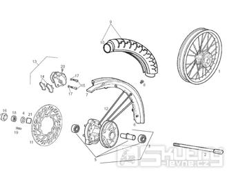 66.08 Přední kolo, brzdový kotouč - Gilera RCR 50 od roku 2011, D50B0 (ZAPABA01)