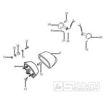 6.04 Zadní světlo a blinkry - Gilera SMT 50 od roku 2006, D50B0 (ZAPG12D1)