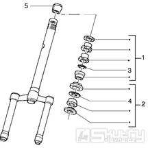 T40 Tyč řízení, ložiska - Gilera Runner 50 do roku 1999 (ZAPC14000)