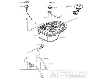 F10 Palivová nádrž / palivový kohout - Kymco Like 125 KN25AA