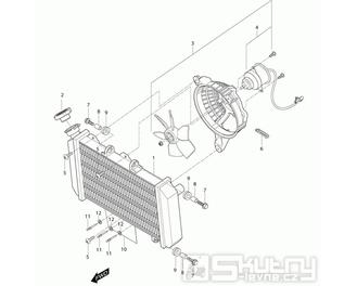03 Vodní chladič / Ventilátor - Hyosung GT 650i N (Naked)