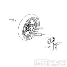 F08 Zadní kolo s brzdou - Kymco Agility 50 City 4T