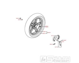 F08 Zadní kolo s brzdou - Kymco Agility 50 City 4T