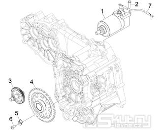 1.20 Elektrický startér motoru - Gilera Nexus 125ie 4T LC 2008 (ZAPM35700)