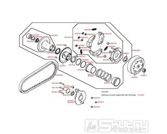 E07 Odstředivá spojka - Kymco MXer 50