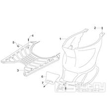 2.31 Středový plast, stupačky - Gilera Stalker 50 Naked 2008 (UK - ZAPC40102)