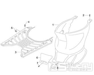 2.31 Středový plast, stupačky - Gilera Stalker 50 Naked 2008 (UK - ZAPC40102)