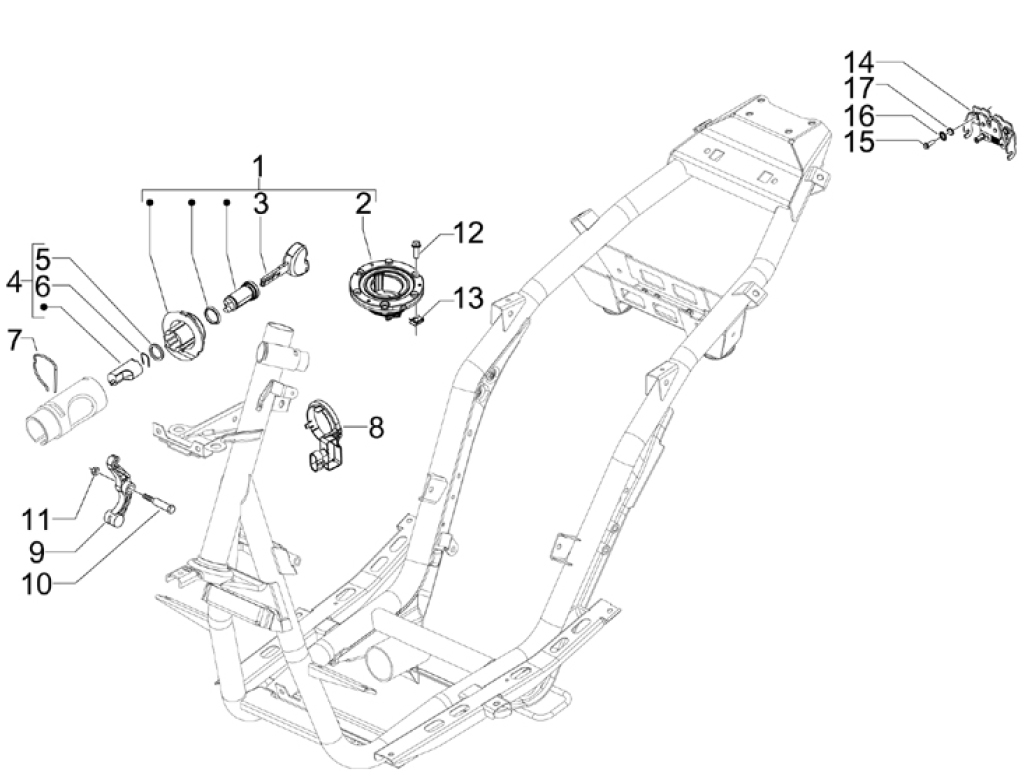 2.46 Zámky - Gilera Runner 200 ST 4T LC 2008-2011 (ZAPM46401)