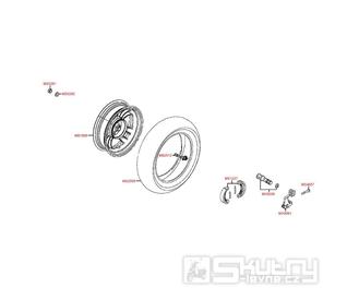 F08 Zadní kolo s brzdou - Kymco Like 50 2T KE10AA