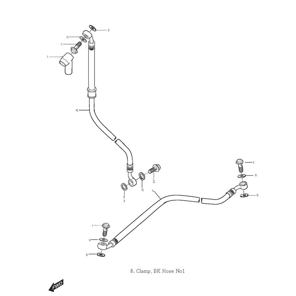 FIG42 Brzdové hadice - Hyosung GT 125 NE