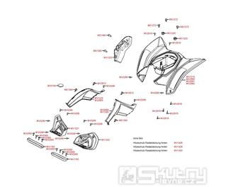 F12 Zadní kapotáž - Kymco Maxxer 300