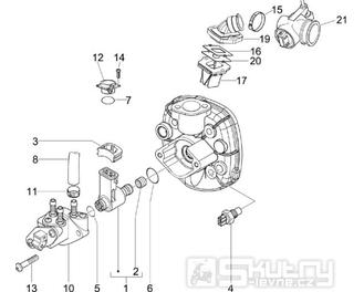 1.36 Škrtící klapka, vstřikovač - Gilera Runner 50 PureJet 2010-2011 (ZAPC46200)