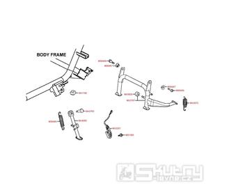 F15 Hlavní stojan / boční stojan - Kymco Xciting 500i