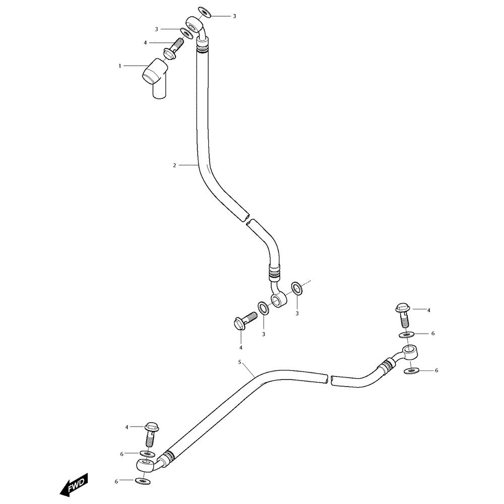 FIG42a Brzdová hadice - Hyosung GT 125 RF