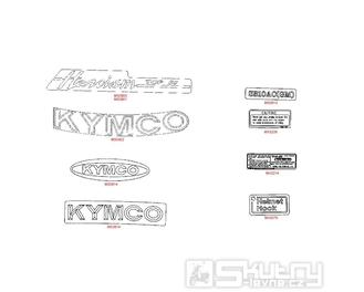 F22 Samolepky - Kymco Heroism 50 Calypso 50 KCZ SB10AC