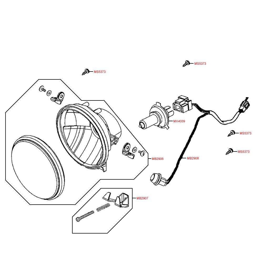 F01 Přední světlomet - Kymco NEWSento 50i SE10BC