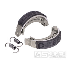 Brzdové čelisti 90x18mm pro mopedy a skútry značek Zündapp, Kreidler, Puch, Hercules, Tomos, DKW a Piaggio s bubnovými brzdami