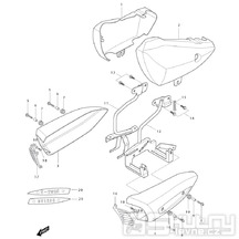 FIG34 Boční kryty - Hyosung GV 125M C Aquila