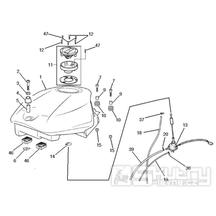 2.47 Palivová nádrž - Gilera SC 125 2006 (6H332629, VTHGS1A1A, VTHGS1A1B)