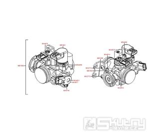 E05 Škrtící klapka - Kymco Downtown 300i