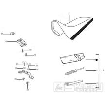 2.39 Sedadlo, nářadí - Gilera RCR 50 od roku 2006, D50B0 (ZAPG11D1)