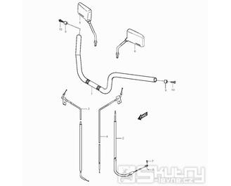 38 Řídítka / Zrcátka / Lanka - Hyosung GT 125 N (Naked)
