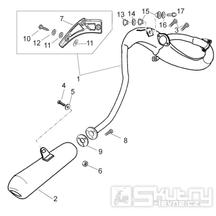 66.12 Výfuk - Gilera SMT 50 Racing D50B0 od roku 2011 (ZAPABB00)