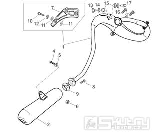 66.12 Výfuk - Gilera SMT 50 Racing D50B0 od roku 2011 (ZAPABB00)