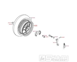 F08 Zadní kolo s brzdou - Kymco Agility 125 MMC