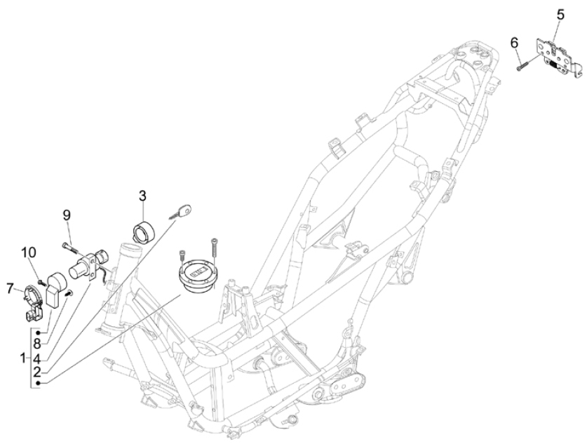 2.46 Zámky - Gilera Nexus 250 4T LC 2007 (ZAPM35300)