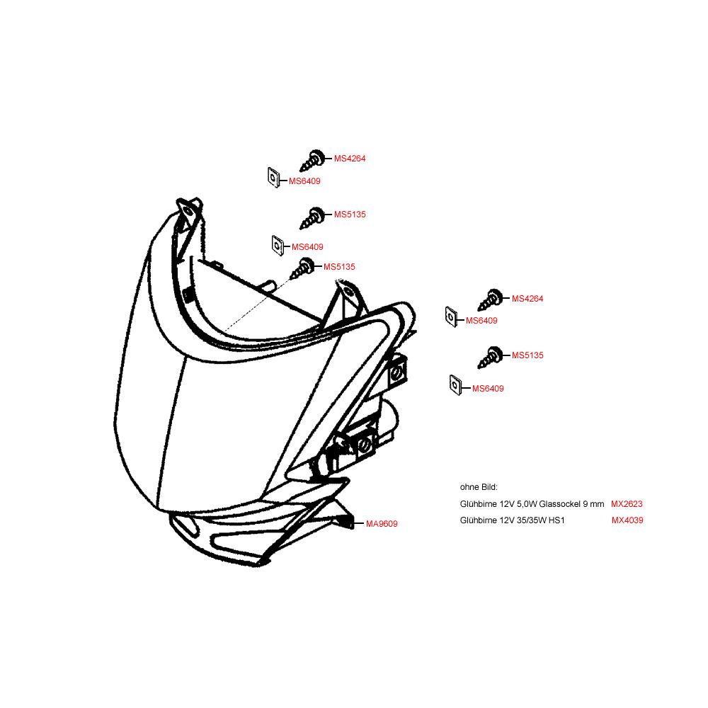 F02 Přední světlo - Kymco PULSAR 125 M