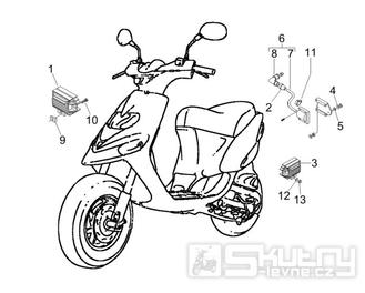 6.06 Regulátor napětí, zapalovací cívka a kabel - Gilera Stalker 50 2T 2007-2008 (ZAPC40100)