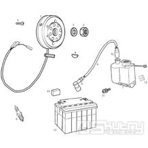 65.22 Magneto dobíjení, zapalovací cívka, baterie - Gilera SMT 50 Racing D50B0 od roku 2011 (ZAPABB00)