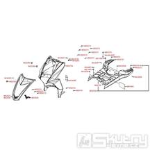 F05 Přední kapotáž a podlaha - Kymco Agility 50 RS 2T KE10BA
