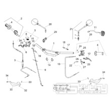Řidítka a ovládací prvky pro Aprilia - SX 50 Limited Edition 2014- (D50B) ZD4PV