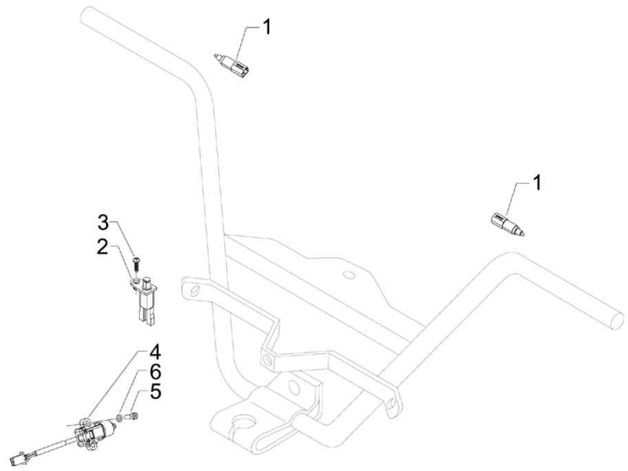 6.01 Přepínače světel a blinkrů, tlačítko startování a houkačky - Gilera Nexus 125ie 4T LC 2008 (ZAPM35700)